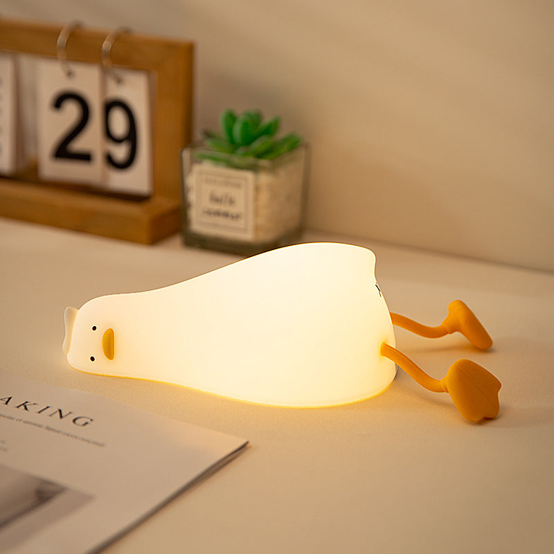 Cute Rabbit LED Night Light – Touch Sensor Silicone Bunny Lamp, USB Rechargeable Kids Bedside Lamp, Soft Dimmable Cartoon Night Light for Bedroom Decor