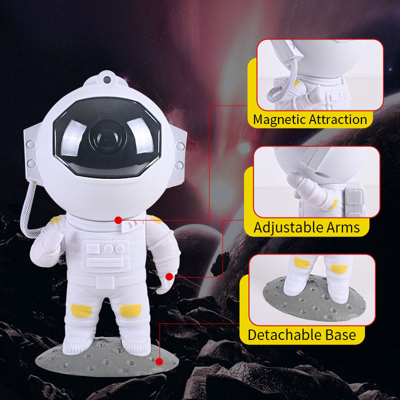 Astronaut Galaxy Star Projector – LED Nebula Night Light with 360° Rotating Head, Remote Control Starry Sky Lamp for Bedroom, Ceiling & Home Decor