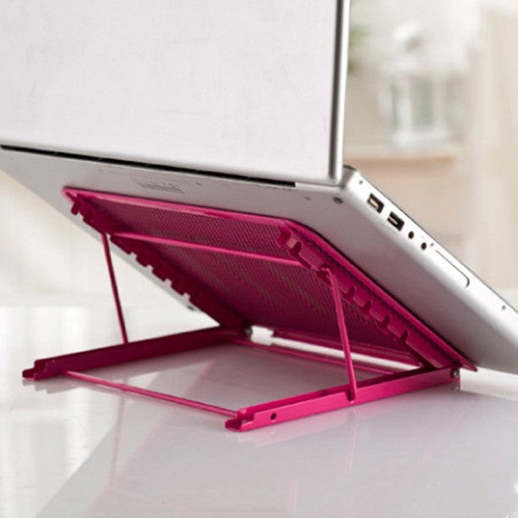 Foldable Ergonomic Laptop Cooling Stand – Portable Metal Adjustable Notebook Holder for Desk & Travel