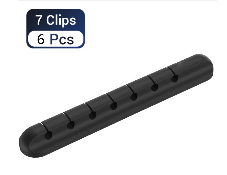 Silicone USB Cable Organizer Clips – Desktop Cable Winder & Cord Management Holder for Headphones, Chargers & Office Setup