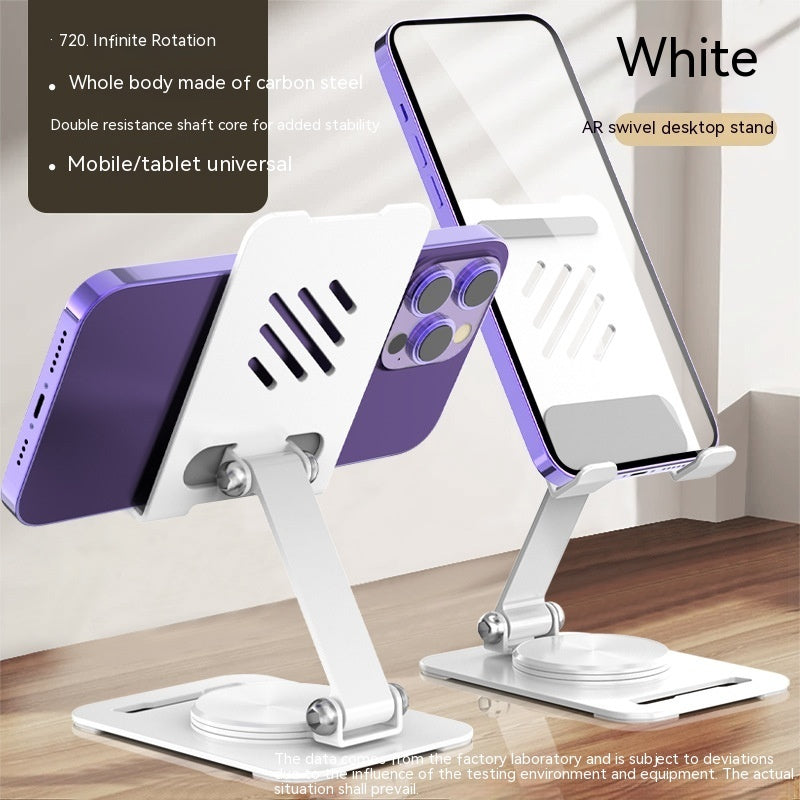 360° Rotating Metal Desk Phone Stand – Adjustable Smartphone & Tablet Holder for Office Setup