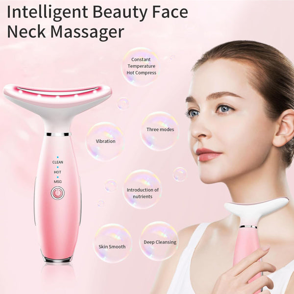 3-Mode Facial & Neck Massager — Warm Therapy Beauty Device