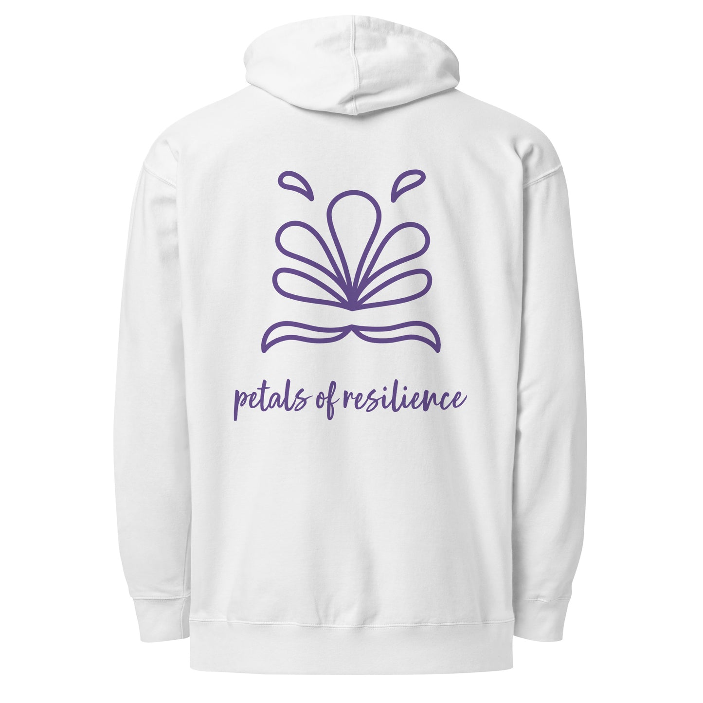 Petals of Resilience Oversized Hoodie in White