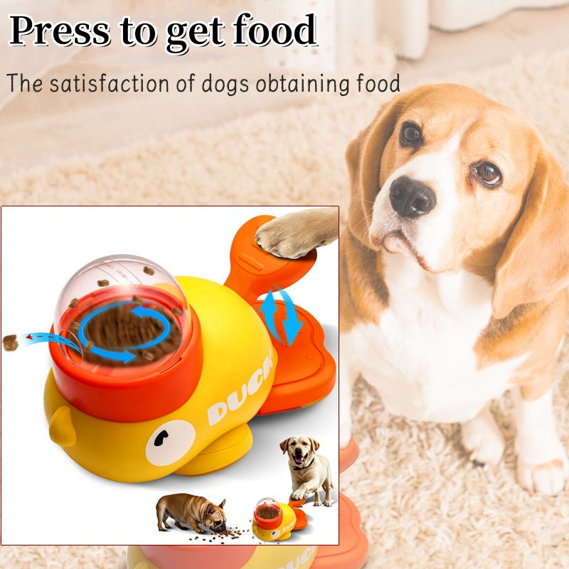 Interactive Dog Puzzle Feeder – Cartoon Duck Treat Dispenser Bowl