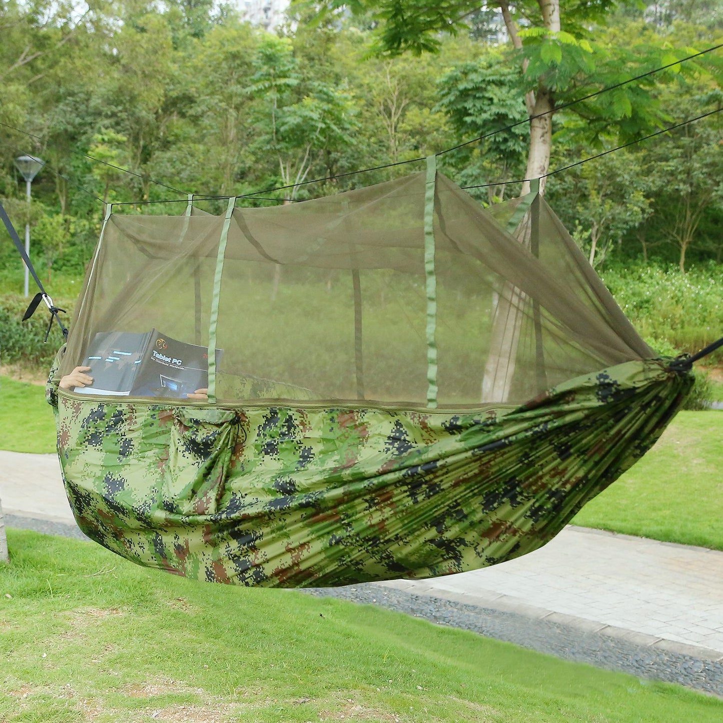 Portable Camping Hammock with Mosquito Net – 210T Parachute Nylon Outdoor Gear