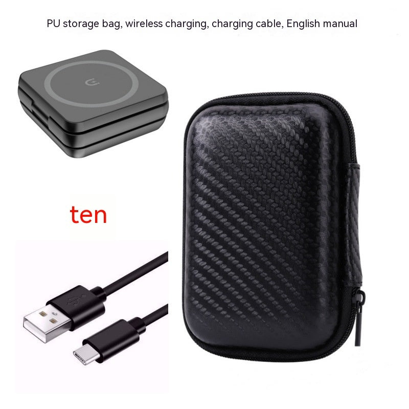 3-in-1 Foldable Magnetic Wireless Charger – Portable Charging Stand for Phone, Watch & Earbuds