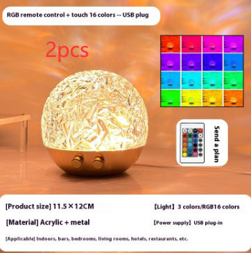 RGB Water Ripple Projector Light – Crystal LED Mood Lamp for Gaming Setup, Desk Aesthetic & Room Transformation