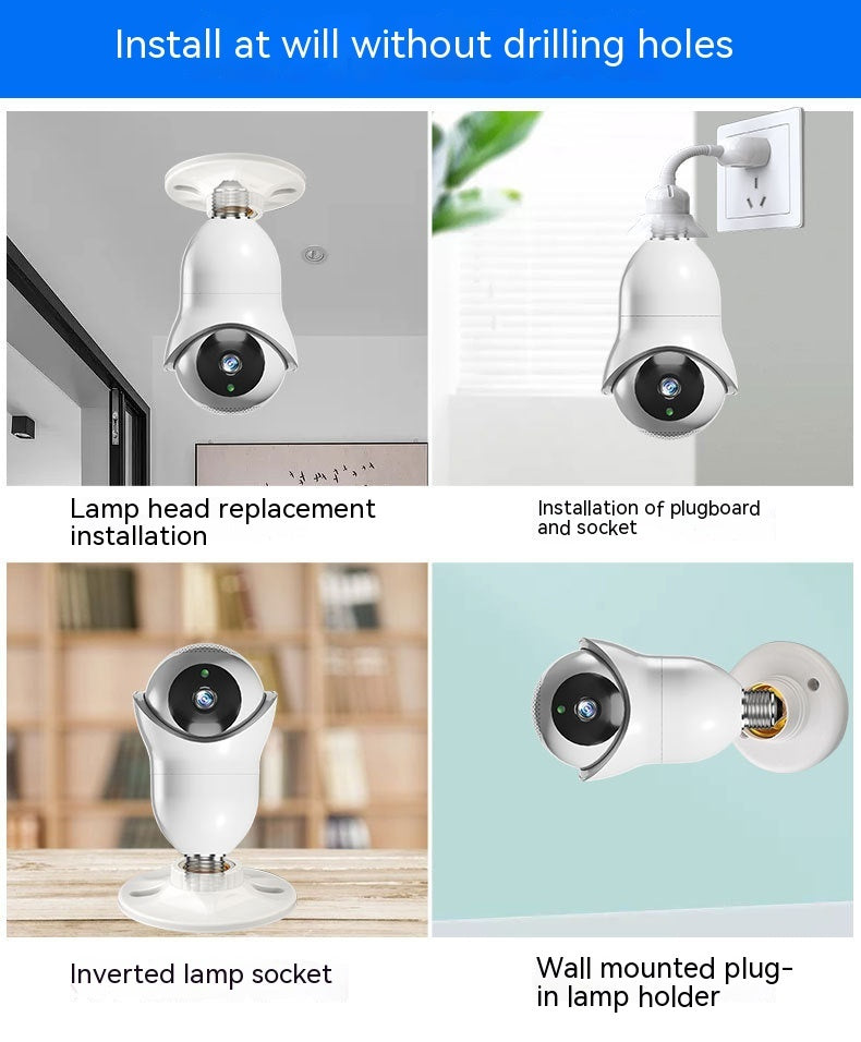 Dual-Band Outdoor Night Vision Wireless Light Bulb Security Camera