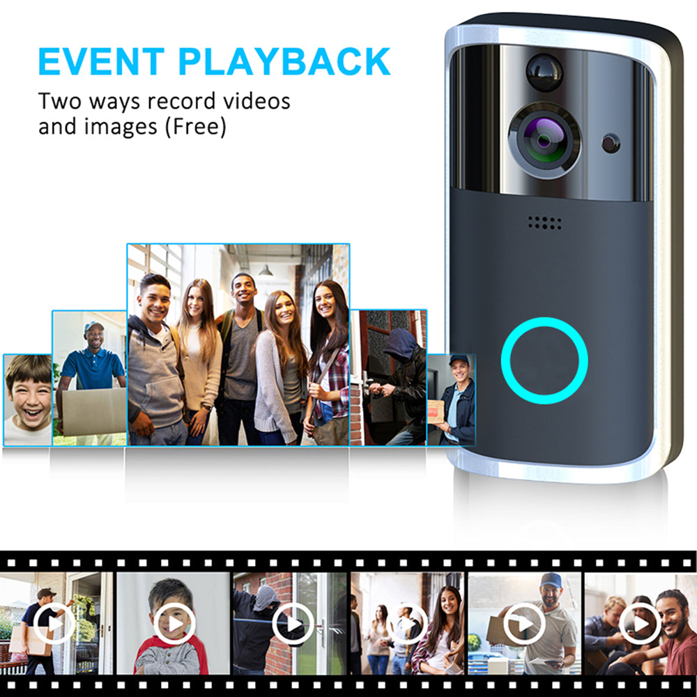 WiFi Video Doorbell Camera – Smart Wireless Security Doorbell with Night Vision & Two-Way Audio