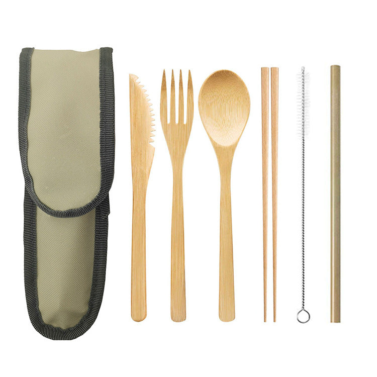 Eco-Friendly Reusable Bamboo Travel Cutlery Set