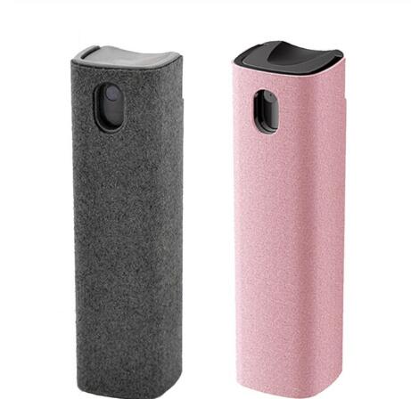 2-in-1 Portable Screen Cleaner Spray with Microfiber Cloth for Phone, Laptop & Tablet – Pocket Size Anti-Fingerprint Cleaning Kit