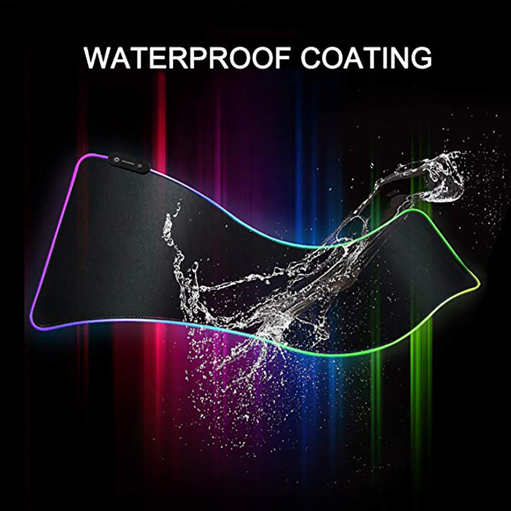 RGB LED Gaming Mouse Pad XXL – Extended Waterproof Desk Mat with 12 Lighting Modes