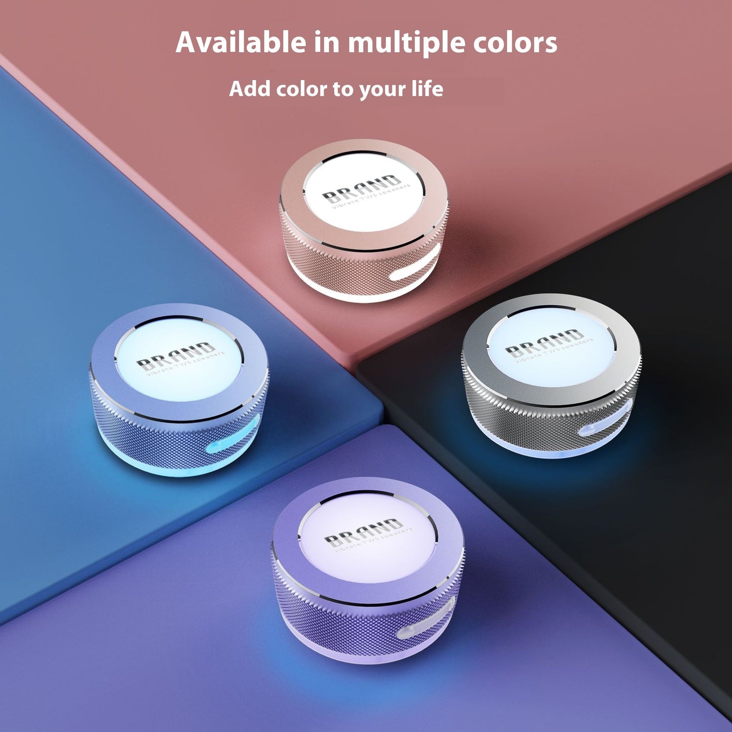 Portable Bluetooth Bone Conduction Speaker – RGB Light Vibration Audio System