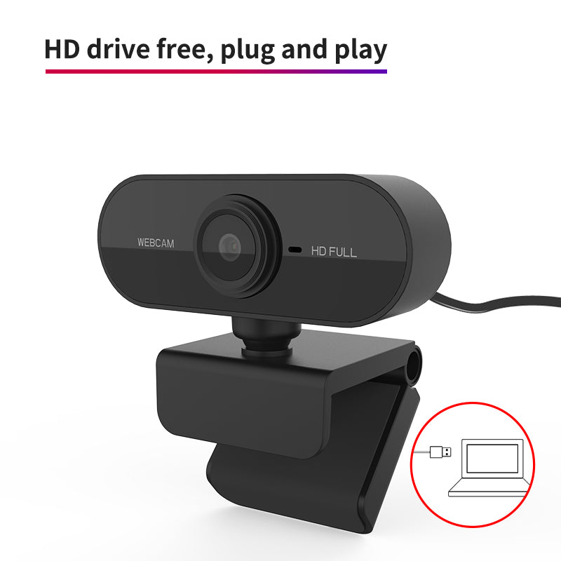1080P Rotatable USB Webcam with Built-In Microphone