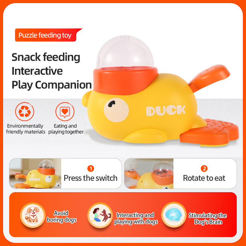 Interactive Dog Puzzle Feeder – Cartoon Duck Treat Dispenser Bowl