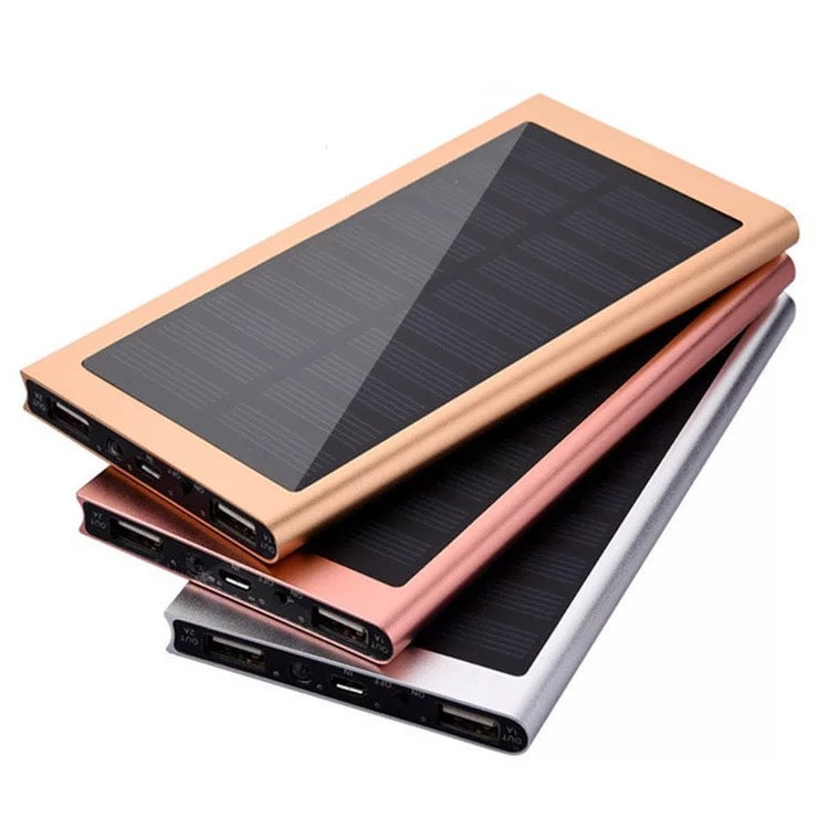 Solar Power Bank 20000mAh – Dual USB Portable Solar Charger with LED Light