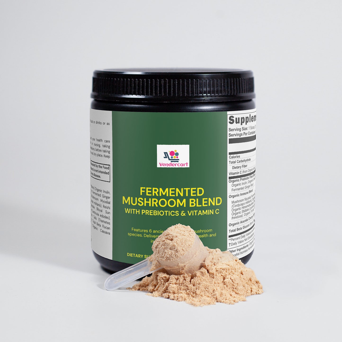 Fermented Mushroom Blend Powder — Immune Boost & Gut Wellness Formula
