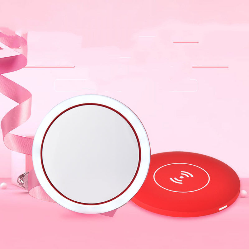 Wireless Charging LED Makeup Mirror – Portable Smart Beauty Tech