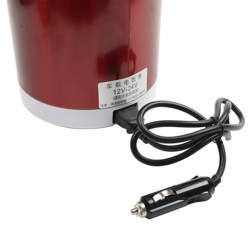 12V/24V Portable Car Rice Cooker 1.6L – Electric Mini Food Warmer for Truck, Travel & Camping Multi-Function Cooker