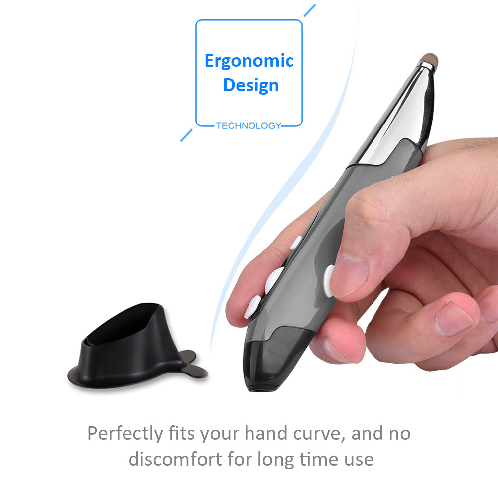 Wireless Pen-Style Gaming Mouse – 1600 DPI Ergonomic Optical Mouse Pen for PC Gaming and Precision Control