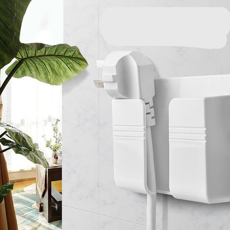 Punch-Free Wall Mounted Phone Charging Holder – Self-Adhesive Storage Rack for Smartphone Cable Organizer & Space Saving Stand
