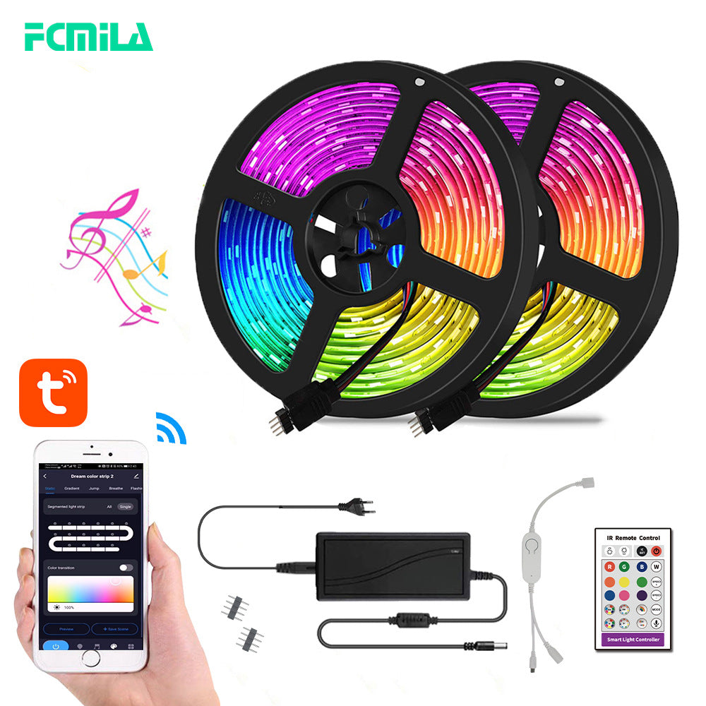 Smart Led Ribbon Lights Smart LED Strip Lights RGB5050 – Waterproof Flexible Smart Home Lighti ...