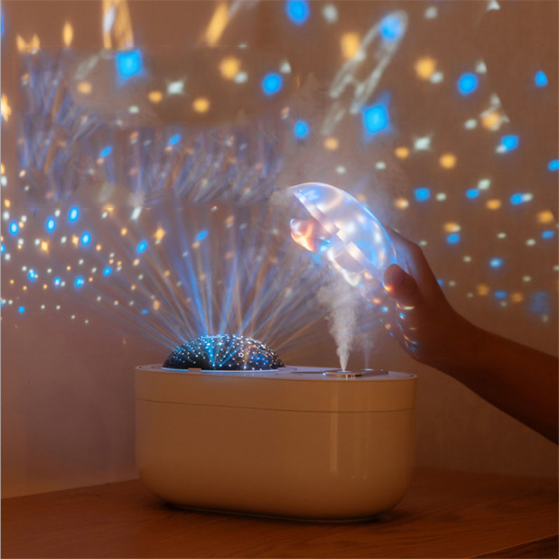 USB Star Projection Humidifier and Double Mist Purifier