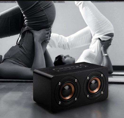 M5 Wooden Wireless Bluetooth Speaker – Natural Wood Desktop Stereo Audio