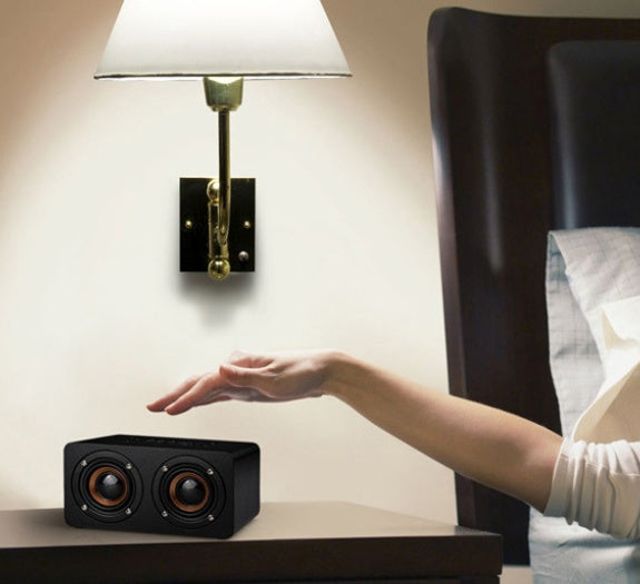 M5 Wooden Wireless Bluetooth Speaker – Natural Wood Desktop Stereo Audio