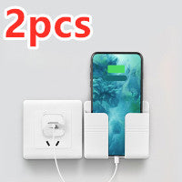 Punch-Free Wall Mounted Phone Charging Holder – Self-Adhesive Storage Rack for Smartphone Cable Organizer & Space Saving Stand