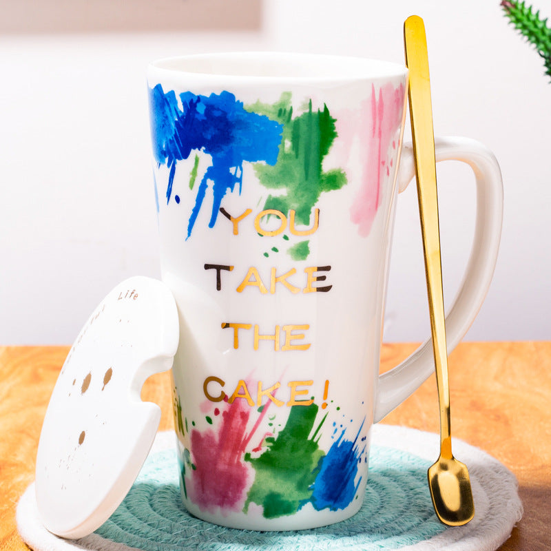 Creative Nordic Ceramic Water Cup – Minimalist 500 ml Mug