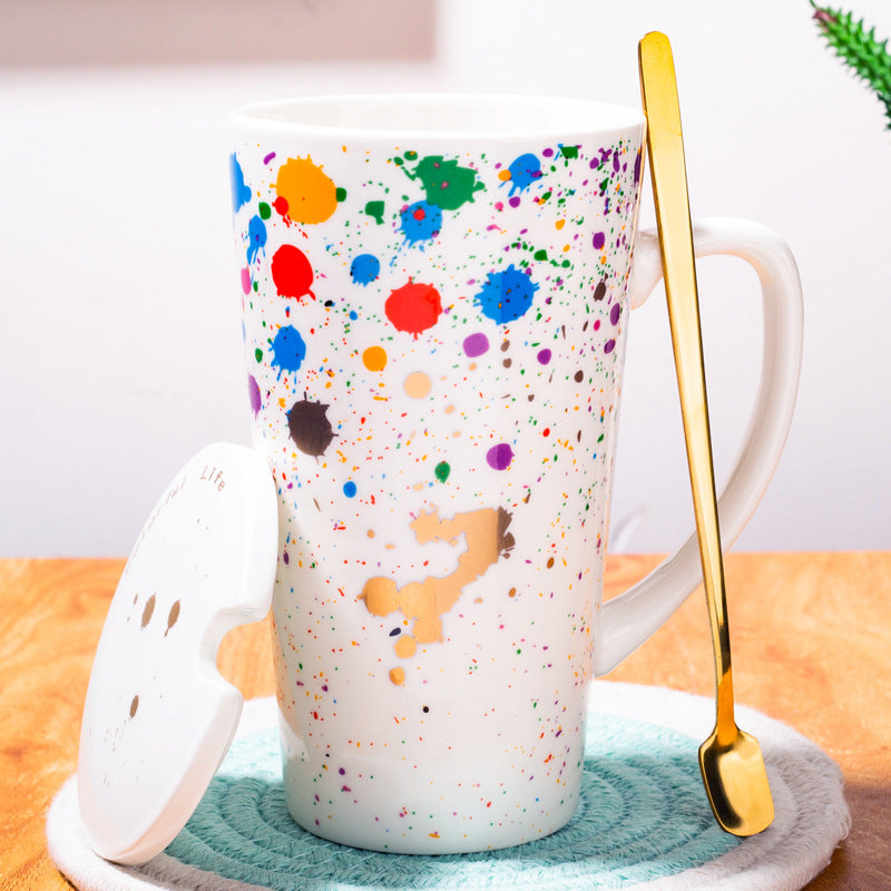 Creative Nordic Ceramic Water Cup – Minimalist 500 ml Mug