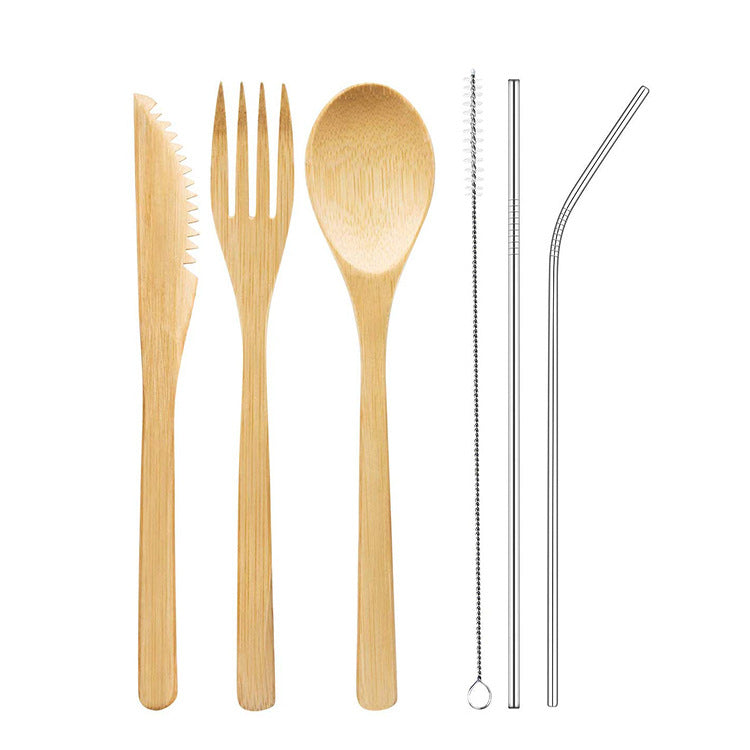 Eco-Friendly Reusable Bamboo Travel Cutlery Set