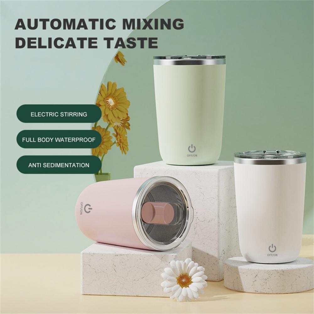 Automatic 350ml Self-Stirring Coffee & Beverage Mug – Electric Stainless Steel Magnetic Mixer Cup