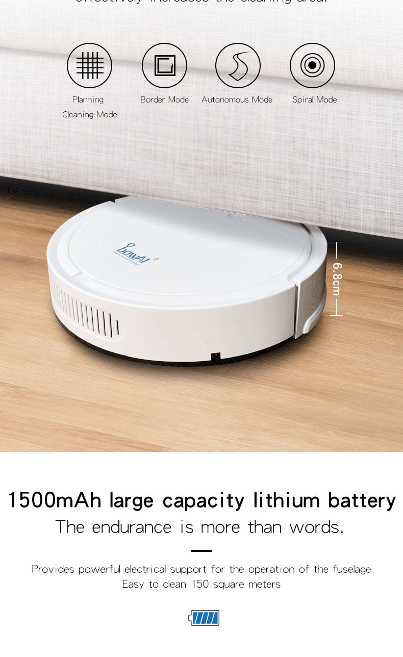 Smart Robot Vacuum Cleaner – Automatic Floor Cleaning Robot with Intelligent Navigation for Home, Pet Hair & Hard Floors