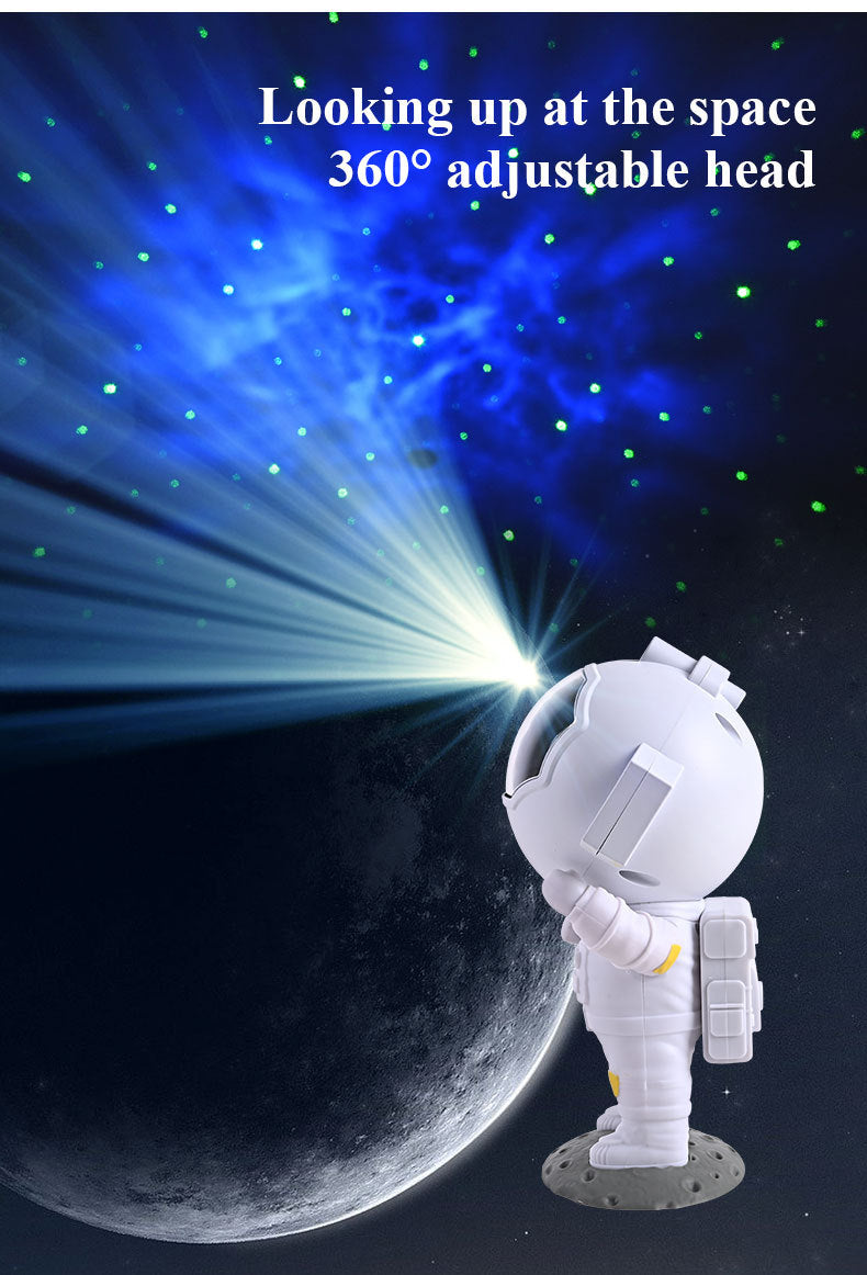 Astronaut Galaxy Star Projector – LED Nebula Night Light with 360° Rotating Head, Remote Control Starry Sky Lamp for Bedroom, Ceiling & Home Decor