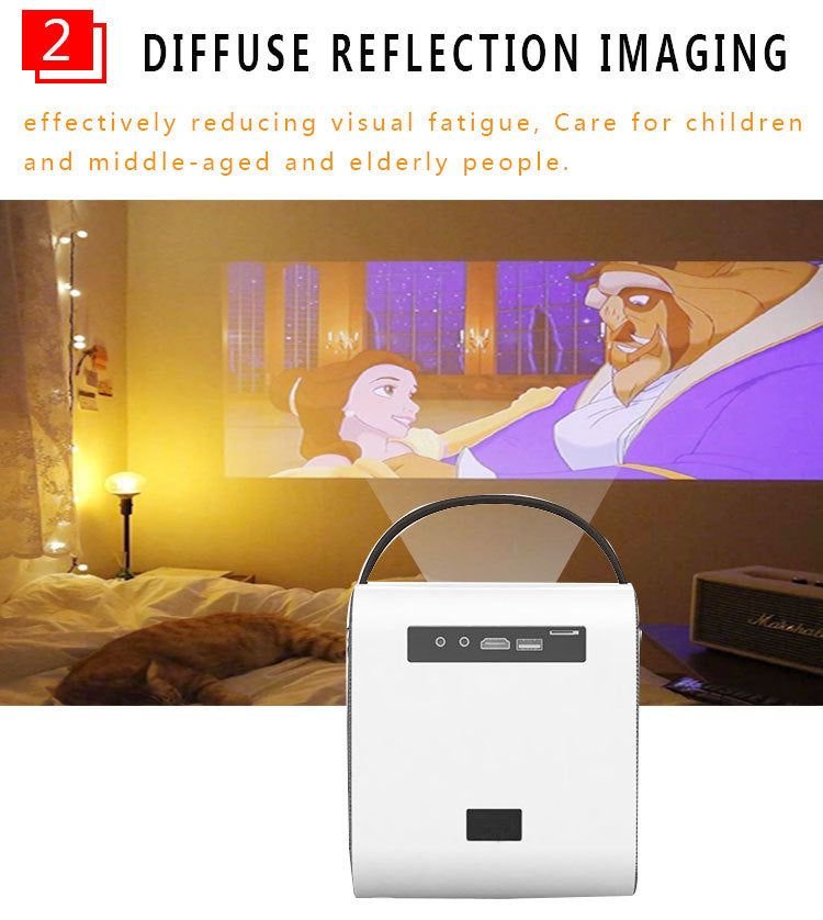 1080P HD Portable Projector – Wireless & HDMI Home Tech