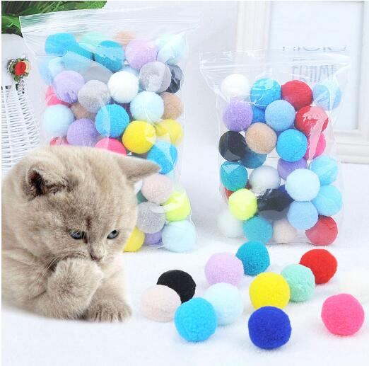 Plush Interactive Cat Ball Toys – Soft Elastic Play Balls for Indoor Cats Exercise & Fun