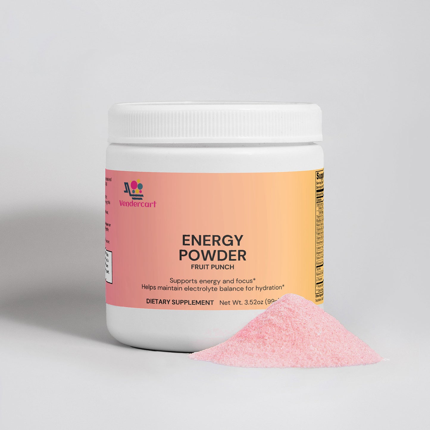 Hydrolyzed Energy Powder — Fruit Punch No-Crash Daily Focus & Endurance Blend