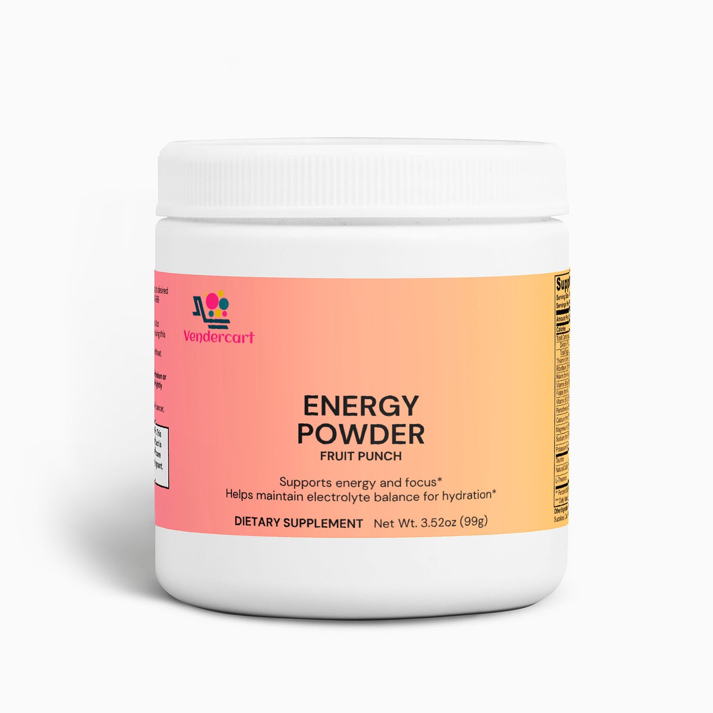 Hydrolyzed Energy Powder — Fruit Punch No-Crash Daily Focus & Endurance Blend