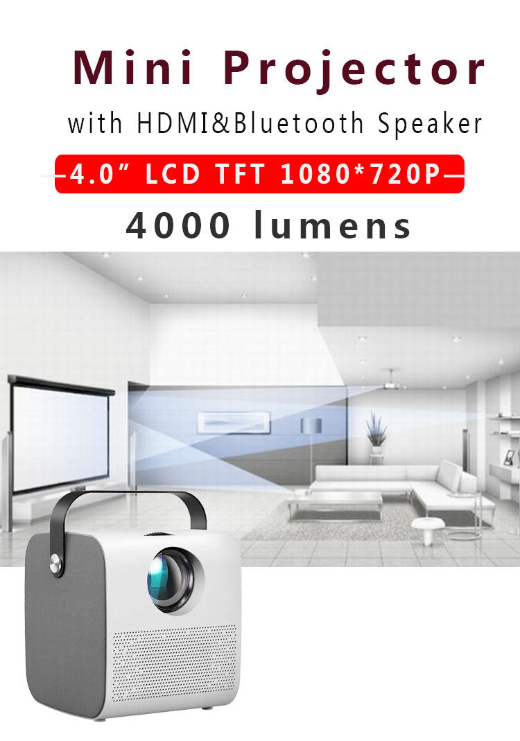 1080P HD Portable Projector – Wireless & HDMI Home Tech