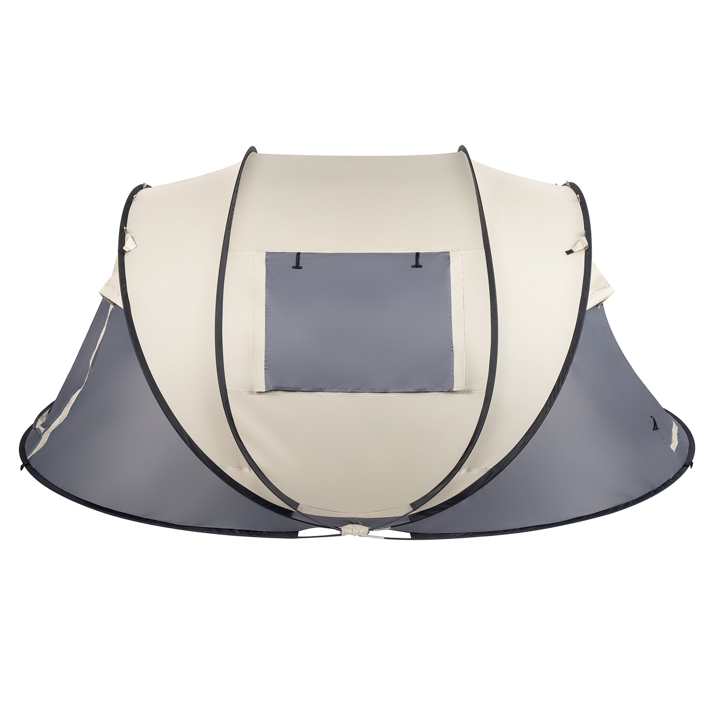 Khaki Quick-Open Camping Tent – Polyester Oxford Fabric & Fiberglass Pole Shelter