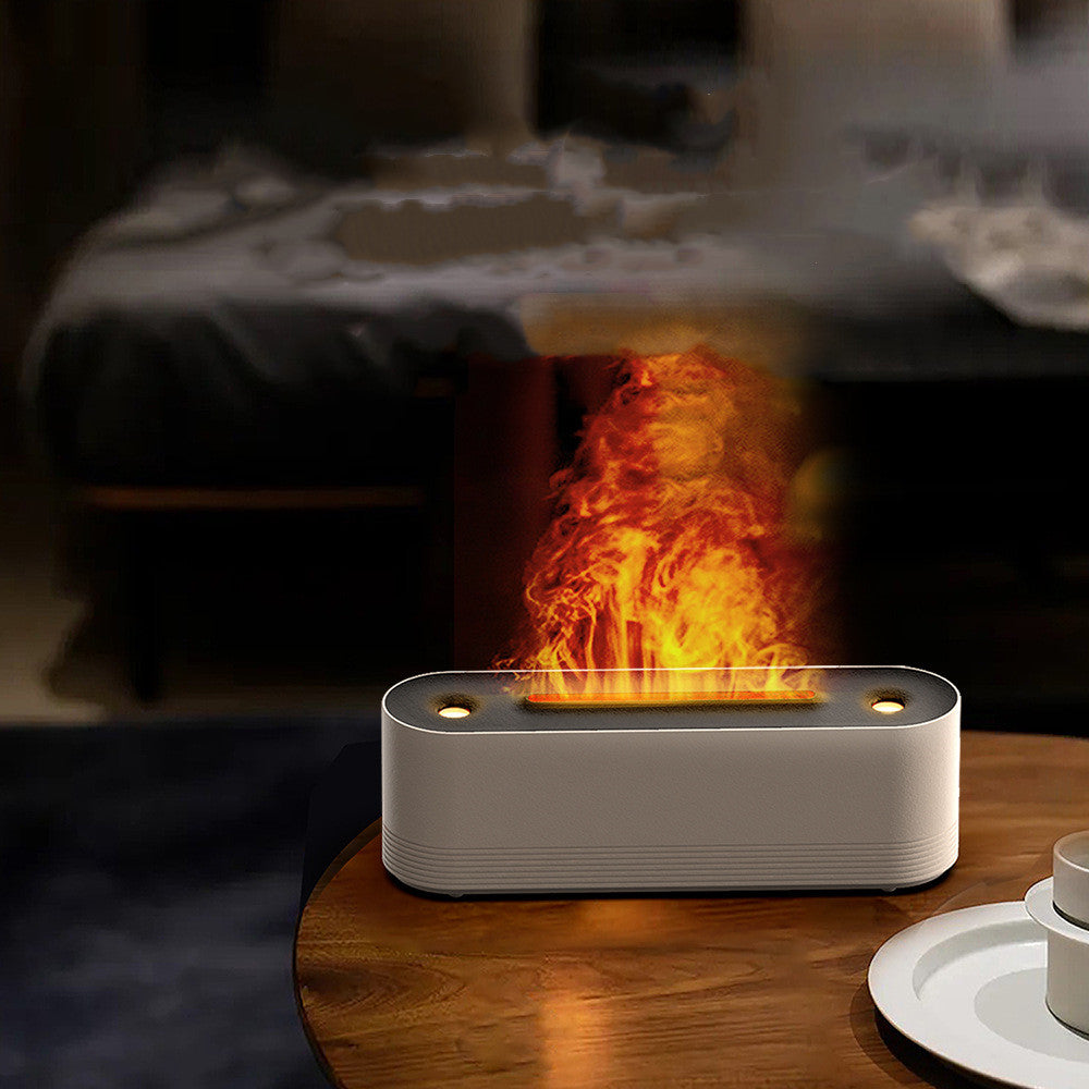 Flame Air Humidifier and LED Aroma Diffuser for Home Decor