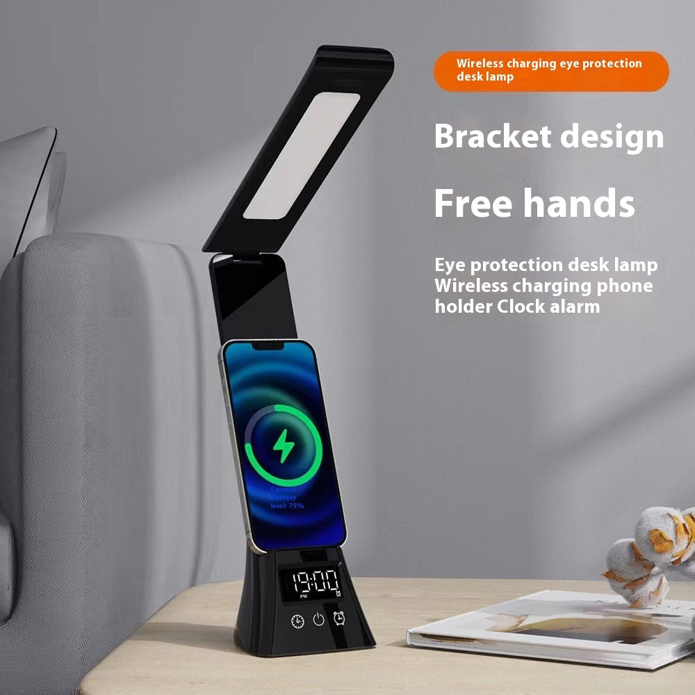 LED Smart Desk Lamp with Wireless Charger – Fast Charging Adjustable Office Light for Modern Desk Setups