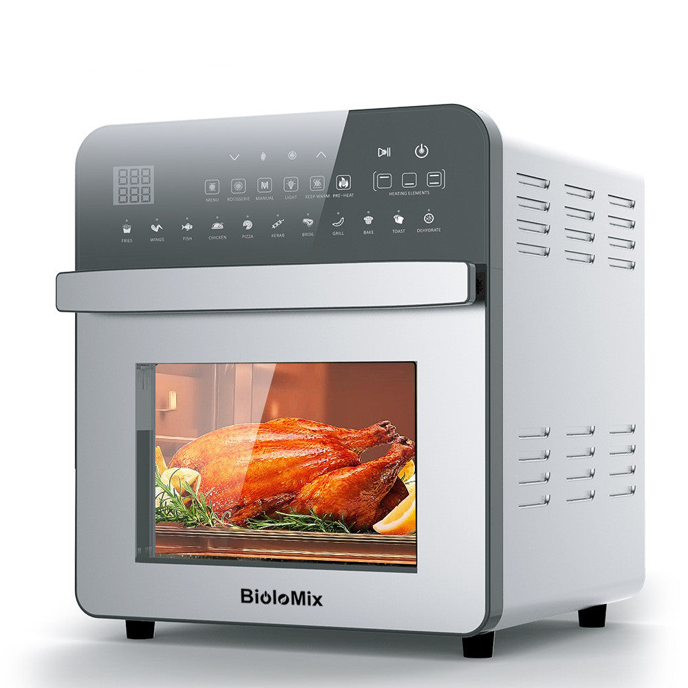 Stainless Steel Double Heating Air Fryer Oven – Multifunction Electric Countertop Oven with Dual Heating Elements & Oil-Free Cooking