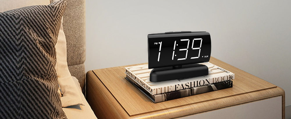 LED 90° Rotating Display Clock – Digital Modern Table Clock