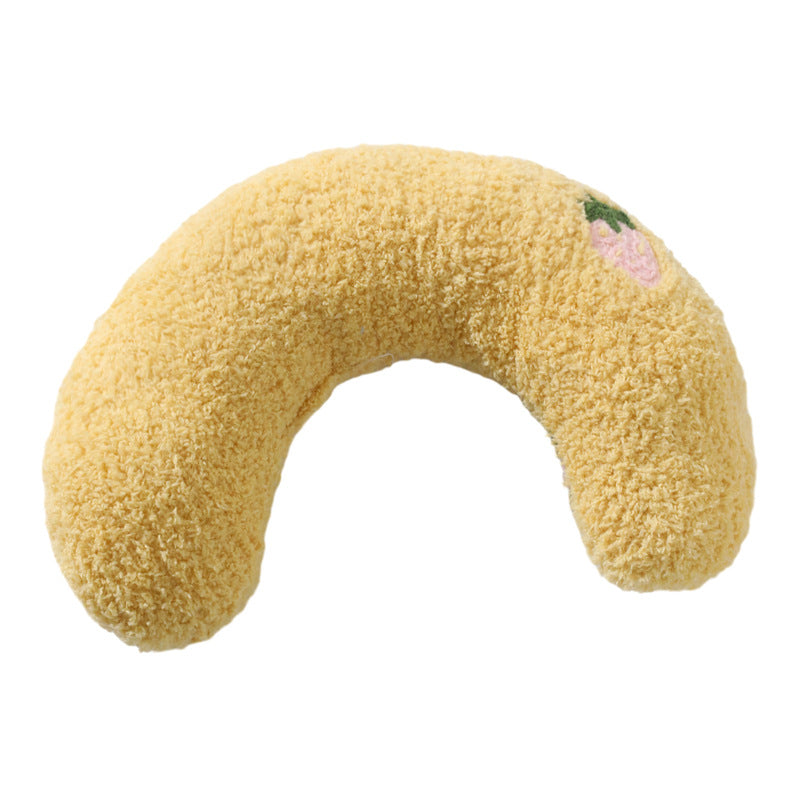 U-Shaped Pet Pillow Bed – Plush Cat & Small Dog Comfort Cushion