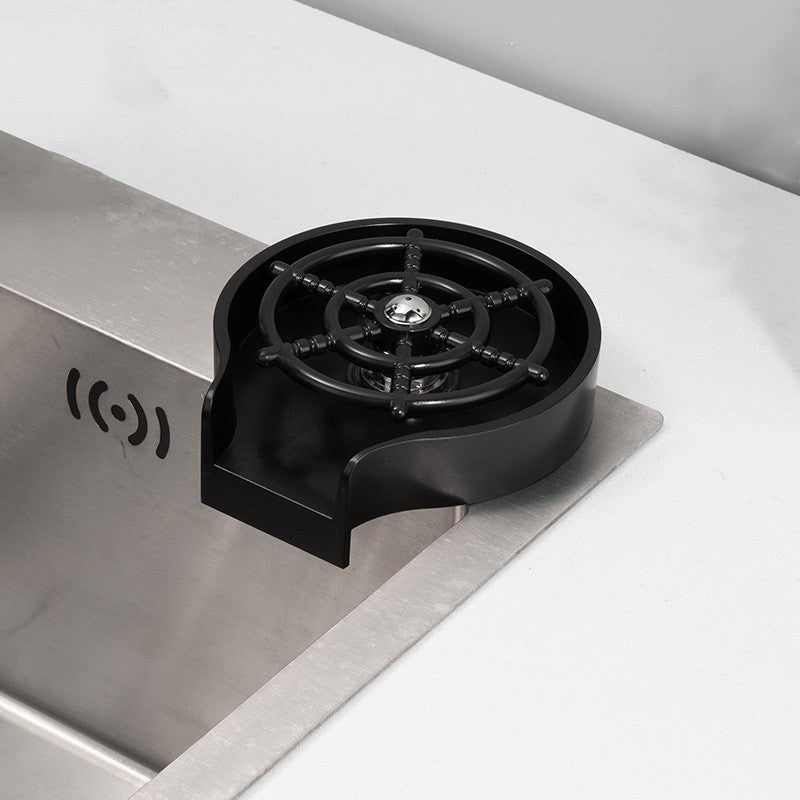 Stainless Steel Automatic Cup Washer Faucet – High-Pressure Sink Glass Rinser for Kitchen, Bar & Coffee Cups