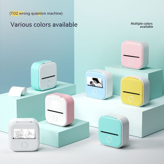 Portable Mini Thermal Label Printer – Bluetooth-Compatible Home & Student Photo Printer for Price Tags & Labels