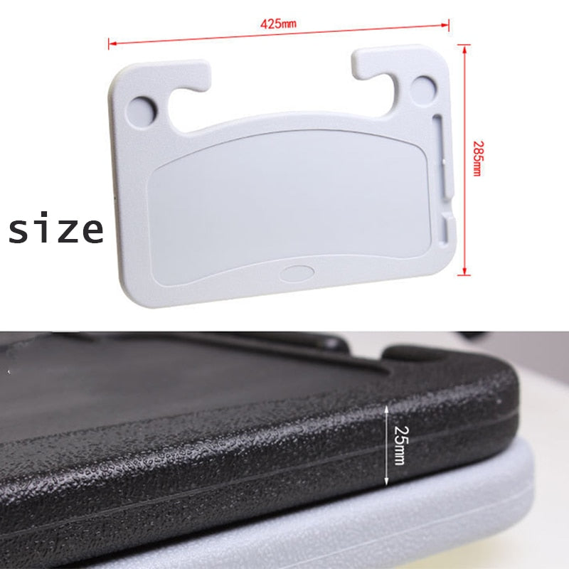 2-in-1 Car Steering Wheel Tray Table – Portable Laptop Desk & Food Holder for Travel, Work & Eating in Car